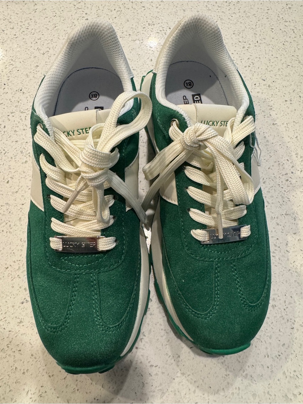 Women’s Green Suede Casual Sneakers